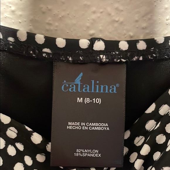 Catalina Black and White Polka Dot One Piece Swimsuit - Picture 2 of 3